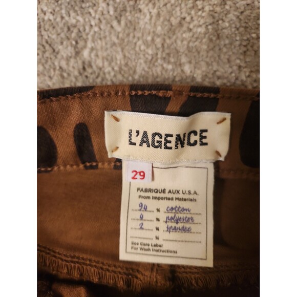 L'Agence Margot Leopard-Print Skinny Ankle Jeans Size 29 US 8 - Picture 2 of 7